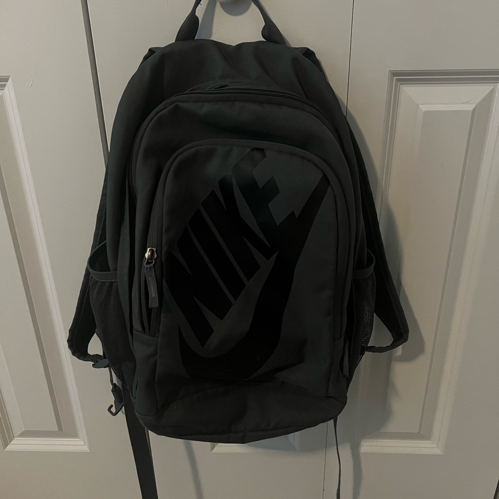 Nike Black Sleek Backpack with Leather-like Finish
